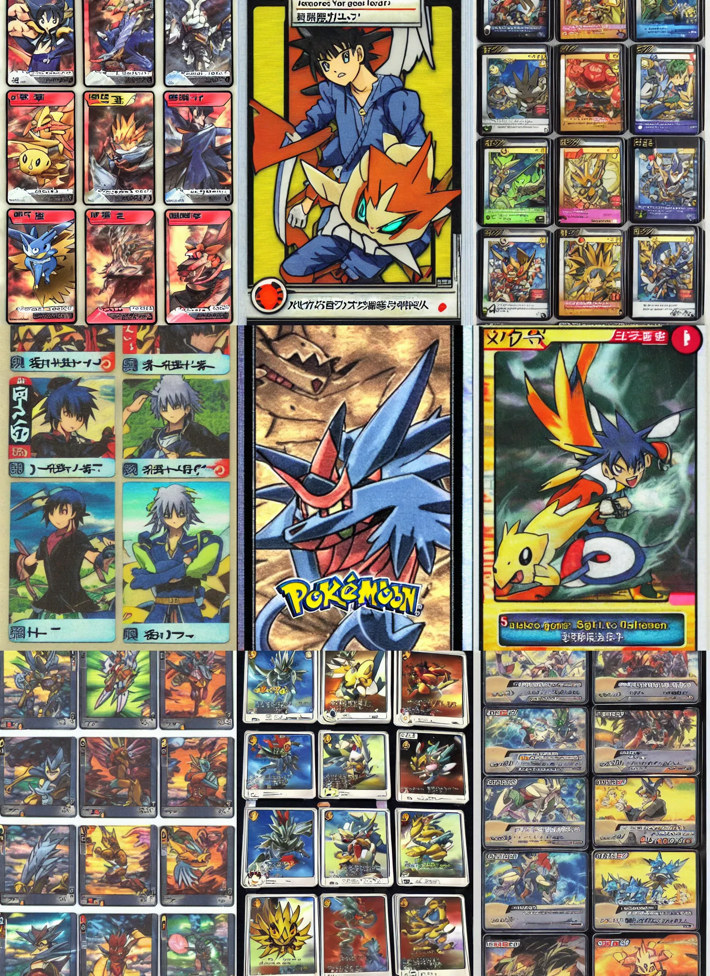 Prompt: japanese, trading card game, reference image, pokemon, yu - gi - oh! trading cards, monster, description, document