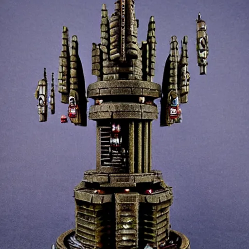 Prompt: hive spire of necromunda from warhammer 40k, grimdark