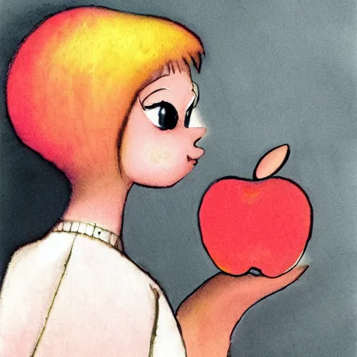Prompt: apple as girl