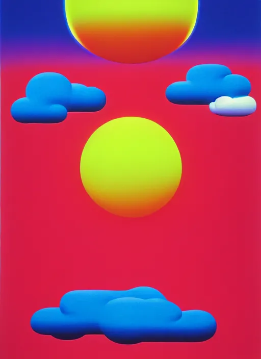 Prompt: clouds sculpture by shusei nagaoka, kaws, david rudnick, airbrush on canvas, pastell colours, cell shaded, 8 k