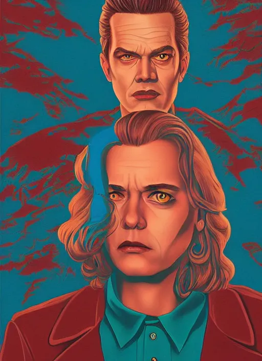 Prompt: Twin Peaks artwork by Alexey Kot