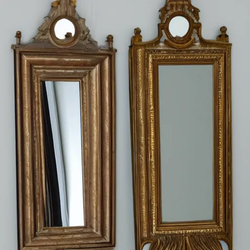Prompt: two mirrors reflecting each other
