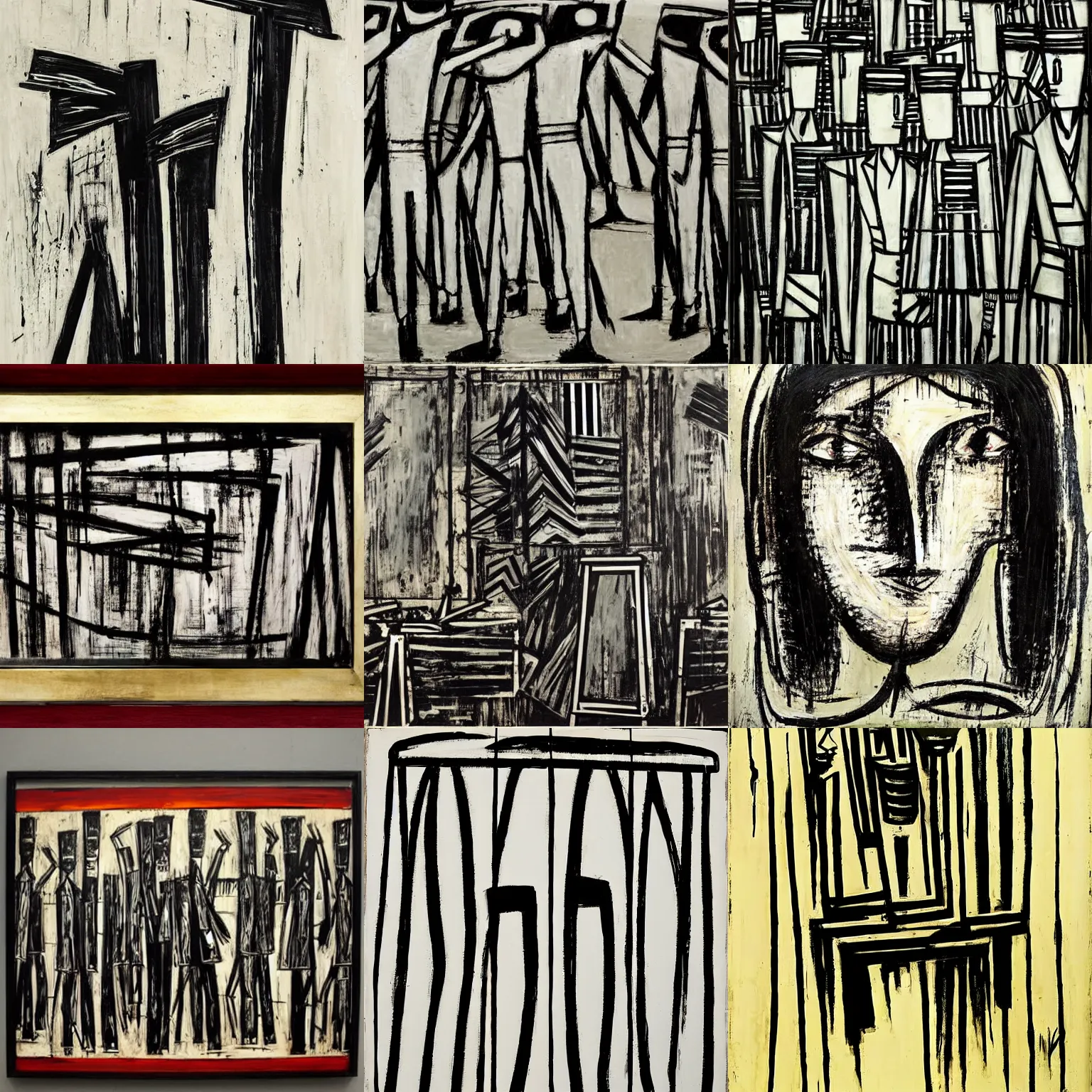 Prompt: an artwork by bernard buffet