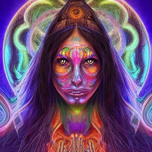 photorealistic witch goddess as a dmt entity in the | Stable Diffusion ...