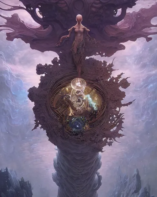 Image similar to a single floating wand, tarot card, fantasy composition made of fractals, ultra realistic, wide angle, intricate details, the fifth element artifacts, highly detailed by peter mohrbacher, hajime sorayama, wayne barlowe, boris vallejo, aaron horkey, gaston bussiere, craig mullins