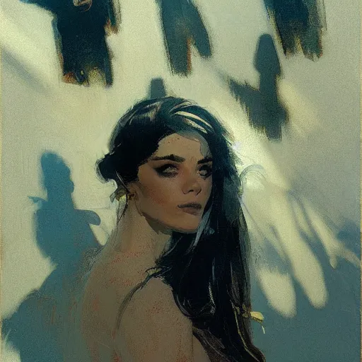 Image similar to ncis, intricate, elegant, highly detailed, greg manchess, mucha, liepke, ruan jia, jeffrey catherine jones, ridley scott