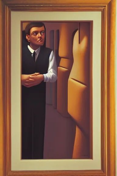 Image similar to oil painting by george tooker