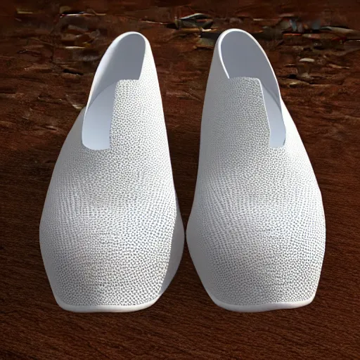 Image similar to 3d printed shoes, 3d rendering