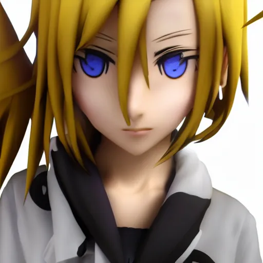 Image similar to Kagamine Rin high detailed 3d render, unreal engine 5, 8k