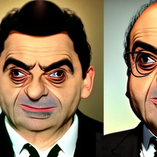 Prompt: Mr. Bean morphed as Danny DeVito