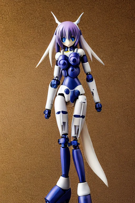 Image similar to still figurine of mecha girl, tsurime eyes, eyes by kon satoshi, personification, dynamic pose, detailed product photo, featured on amiami, tone mapped, beautiful composition, 8 5 mm, f. 1 4