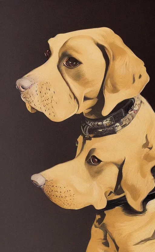 Prompt: amazing detailed intricate painting of a dog by francis bacon. hd, hg. trending on artstation