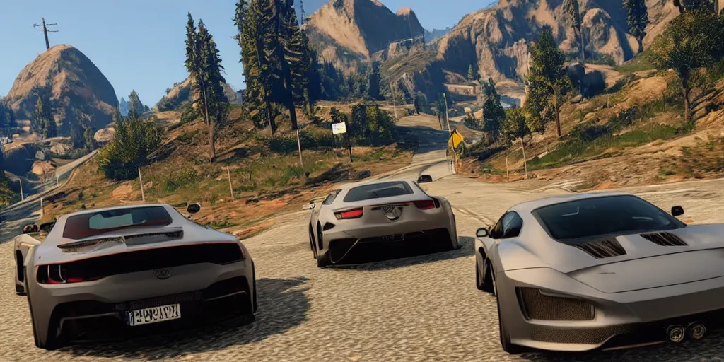 Image similar to “2022 Alpine GTA V6, 4K, ultra realistic”