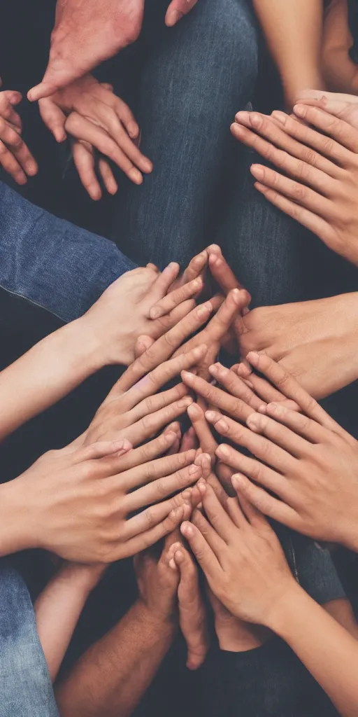 Prompt: a high resolution photo of hands praying