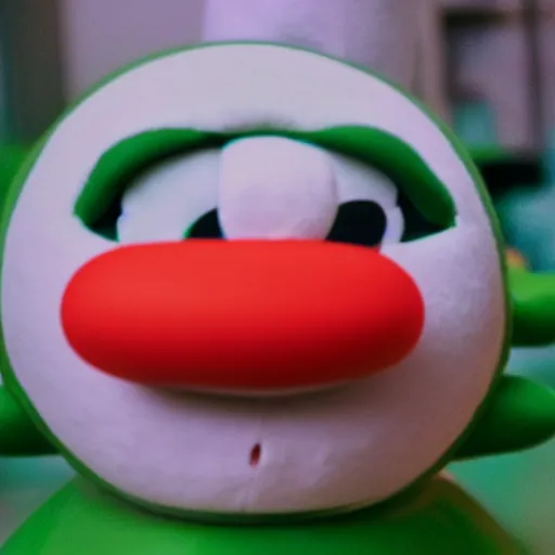 Image similar to a photo of real life yoshi, kodak single use camera photography