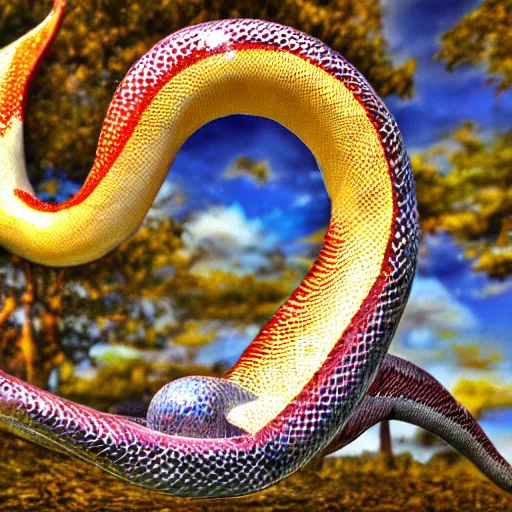 Prompt: national geographic photo of dragonair, pokemon in the wild, intricate, portrait, 8 k highly professionally detailed, hdr, award winning