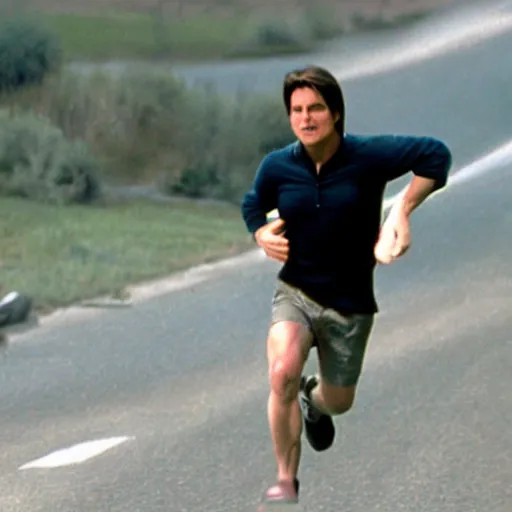 Prompt: claymation tom cruise running,
