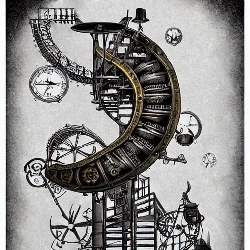 Image similar to Relativity steampunk by M.C. Escher