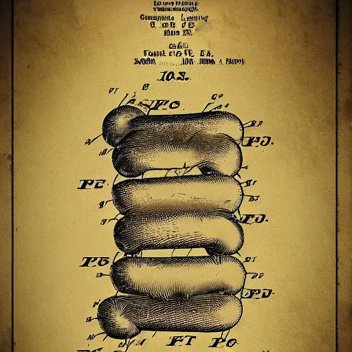 Prompt: us patent for the hotdog