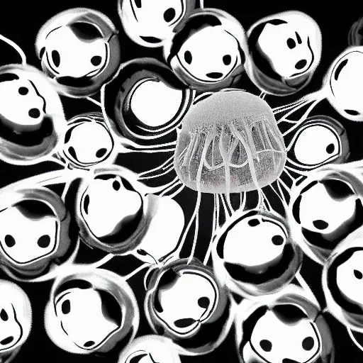 Image similar to hamburger mix jellyfish, cg, 8 k, surrealistic, sharp focus, style by andy warhol