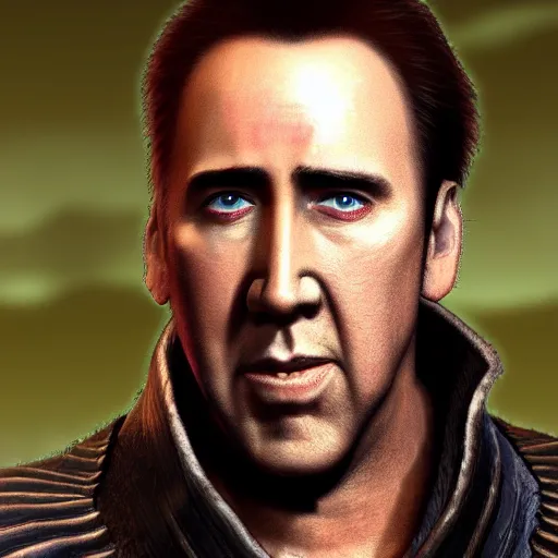 Image similar to nicolas cage in world of warcraft