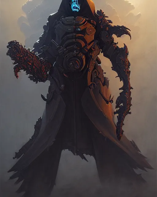 Image similar to reaper from overwatch, character portrait, concept art, intricate details, highly detailed by greg rutkowski, michael whelan and gustave dore