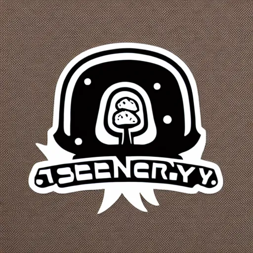 Prompt: Spencers Shroomery logo. Mushroom theme, transcendent style, by Aaron Draplin