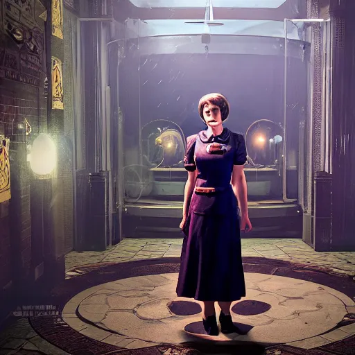 Image similar to elizabeth'bioshock'realistic photo, cinematic scene