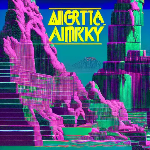 Prompt: Poster for a new album by the Arctic Monkeys, vaporwave, highly detailed, trending on ArtStation, 8k, new release