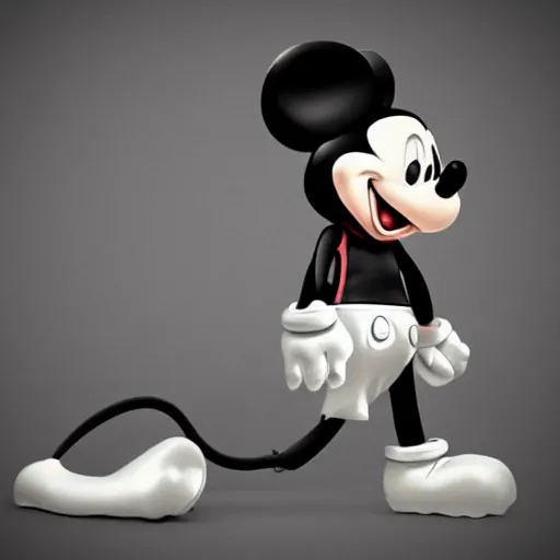 Image similar to ninety year old micky mouse, realistic, unreal engine, trending on art station,