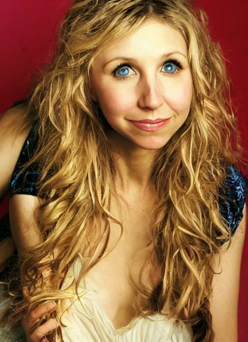 Image similar to award winning photo of Sarah Chalke, by David LaChapelle