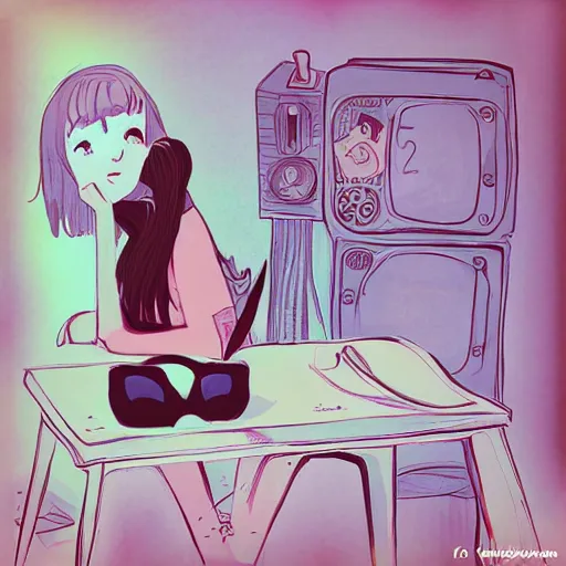 Prompt: lofi girl