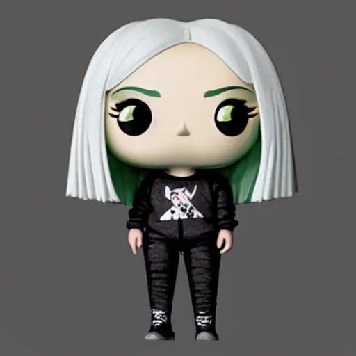 Image similar to billie eilish as a pop figure