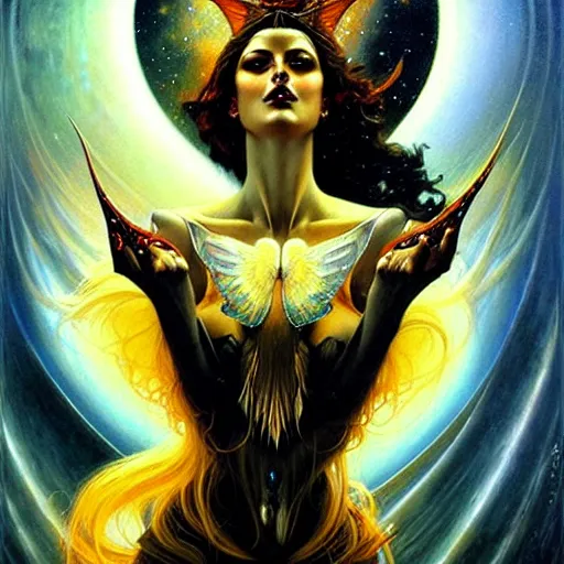 Prompt: Celestial Witch by Karol Bak