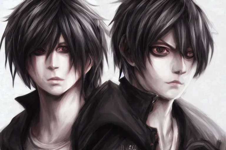 Image similar to l · lawliet, hunchback, death note, d & d, fantasy, portrait, highly detailed, headshot, digital painting, wlop