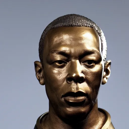 Prompt: bronze sculpture of dr dre by stanslav skjukalsy