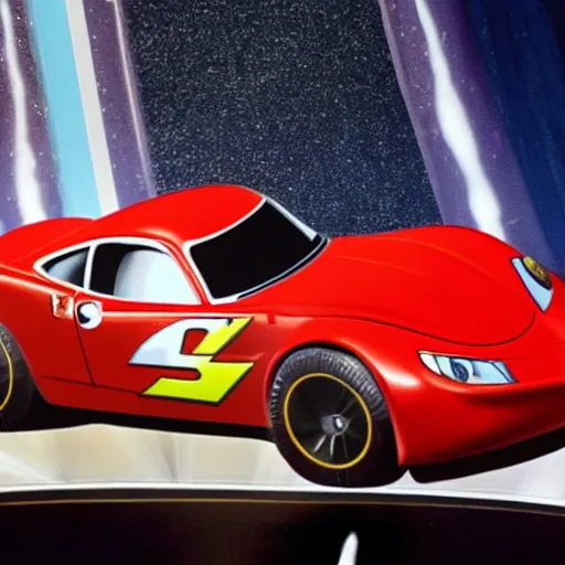 Image similar to photo of lightning mcqueen on stage at the academy awards