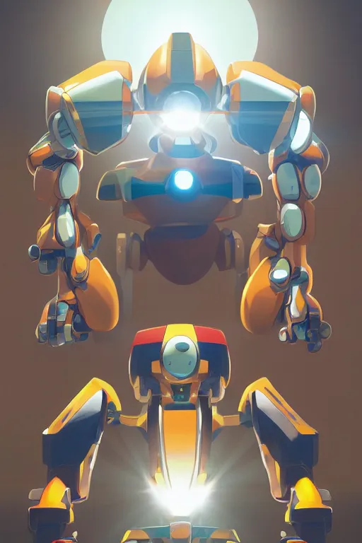 Image similar to metabots medabots medarotto medarot robot minimalist comics, behance hd by jesper ejsing, by rhads, makoto shinkai and lois van baarle, ilya kuvshinov, rossdraws global illumination ray tracing hdr radiating a glowing aura