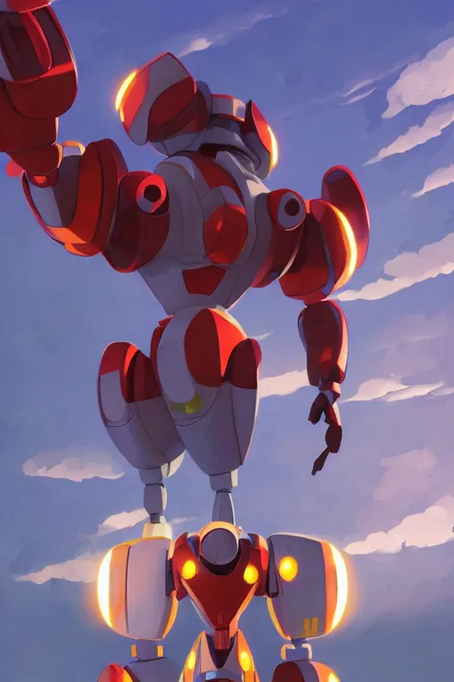 Image similar to metabots medabots medarotto medarot robot minimalist comics, behance hd by jesper ejsing, by rhads, makoto shinkai and lois van baarle, ilya kuvshinov, rossdraws global illumination ray tracing hdr radiating a glowing aura