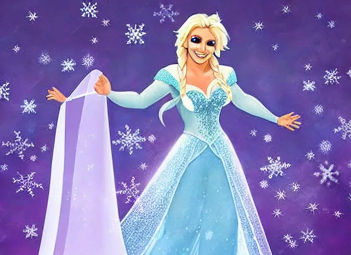 Image similar to britney spears as elsa from frozen