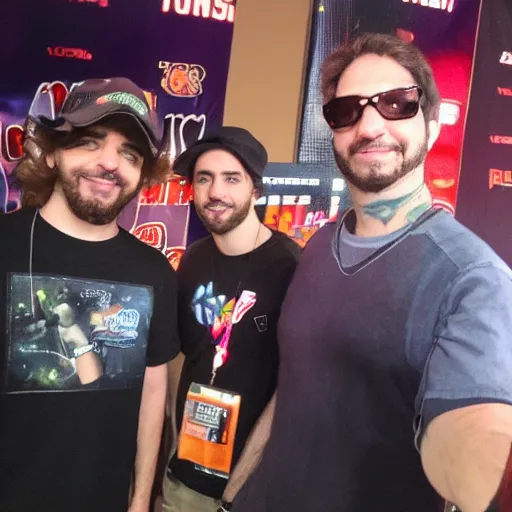 Prompt: Vinny Vinesauce in new York comicon