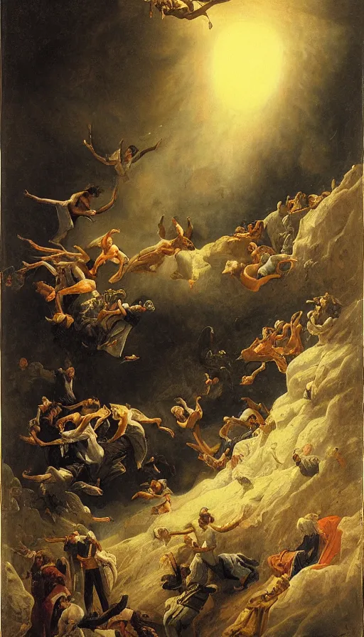 Image similar to The Fall From Heaven, by Gustav Carl Carus