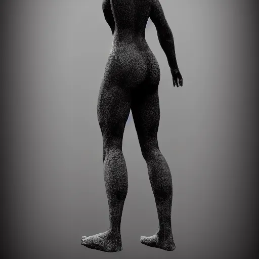 Image similar to neir 2b from back, body, realistic,