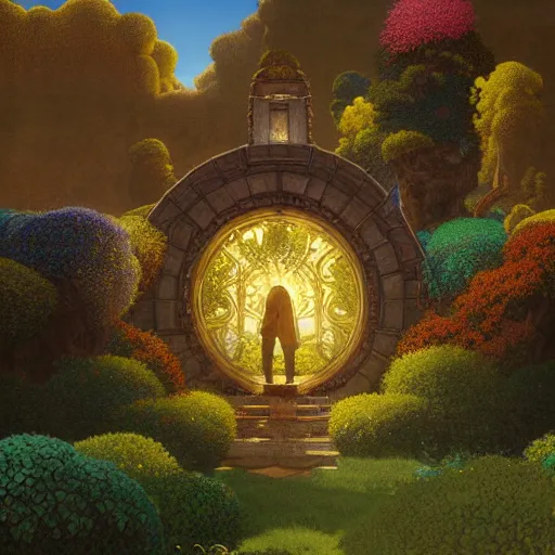 Image similar to a portal to terraria game. detailed. rule of thirds. intricate. sharp focus. wide angle. unreal engine 8 k. painting by maxfield parrish. wlop. greg rutkowski.