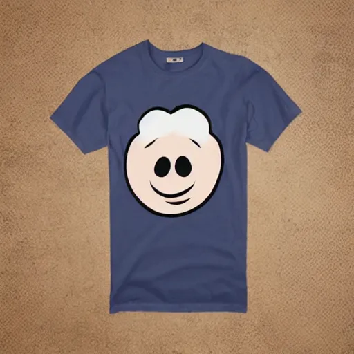 Image similar to a t-shirt with a cartoon face