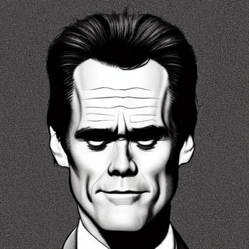 Prompt: “ jim carrey retro minimalist portrait by jean giraud, moebius starwatcher comic, sharp, smooth face, 8 k ”