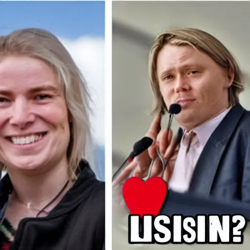 Image similar to a funny meme about norwegian politics