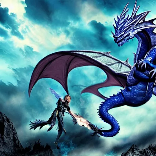 Image similar to dragon saphira fighting against urgals