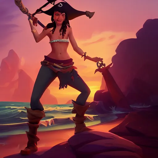 Image similar to jack the pirate mermaid on sea of thieves game avatar hero, behance hd by jesper ejsing, by rhads, makoto shinkai and lois van baarle, ilya kuvshinov, rossdraws global illumination