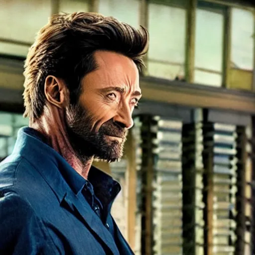 Prompt: Hugh Jackman stars in the action road-trip comedy, Wolverine Ate My Homework.